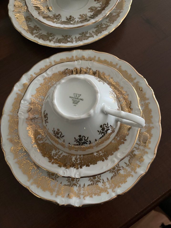 1 adet,Altın detaylı porselen fincan seti - Görsel 4