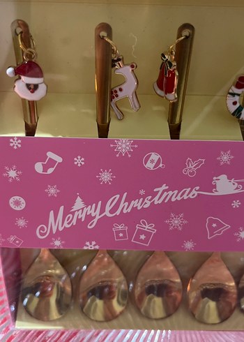 Gold Parlak Yılbaşı Tatlı Kaşıkları - Görsel 4