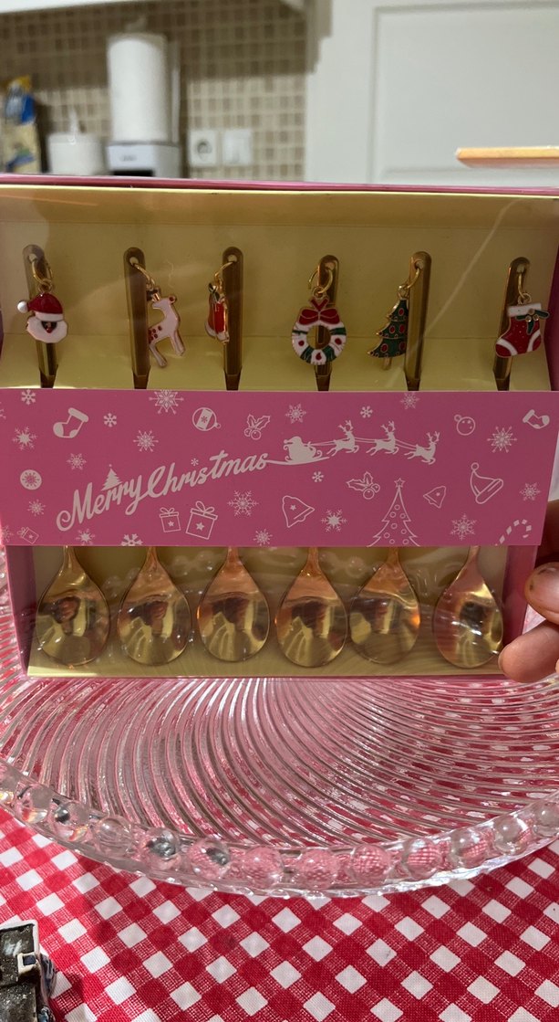 Gold Parlak Yılbaşı Tatlı Kaşıkları - Görsel 2