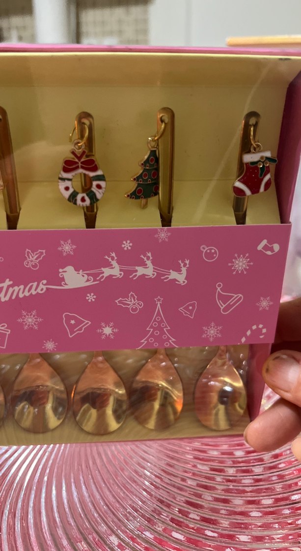 Gold Parlak Yılbaşı Tatlı Kaşıkları - Görsel 3