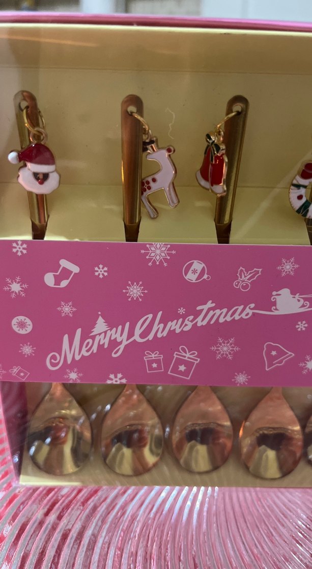 Gold Parlak Yılbaşı Tatlı Kaşıkları - Görsel 4