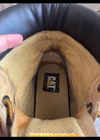 Sarı Deri Caterpillar Kadın Botu - Görsel 4