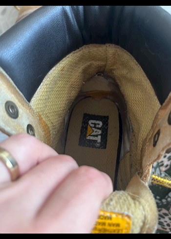 Sarı Deri Caterpillar Kadın Botu - Görsel 5