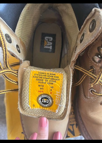 Sarı Deri Caterpillar Kadın Botu - Görsel 7