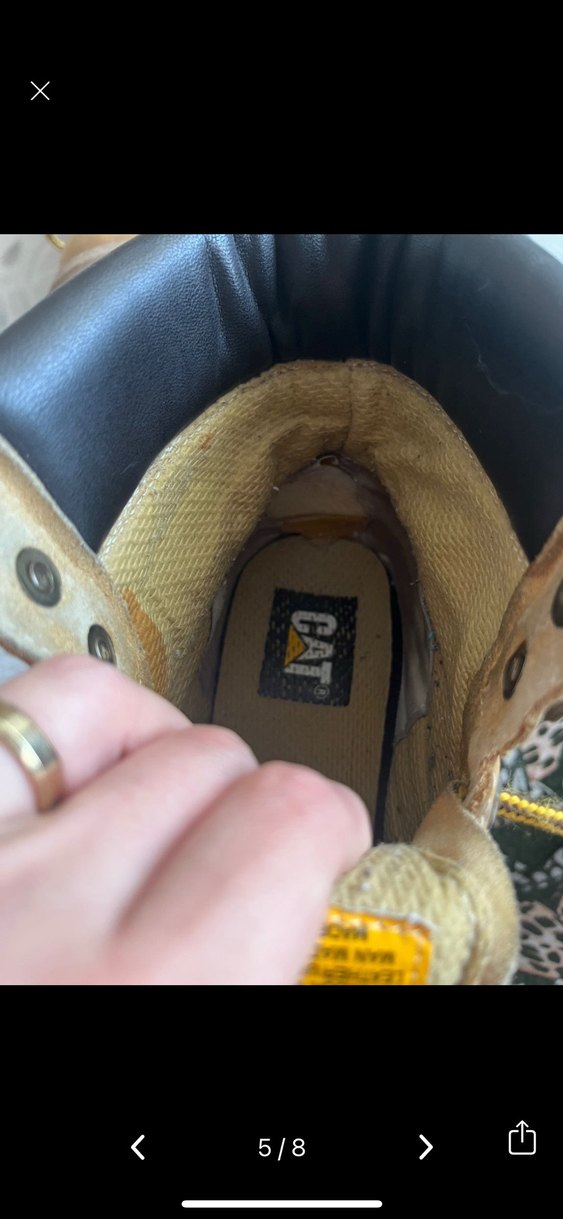 Sarı Deri Caterpillar Kadın Botu - Görsel 5