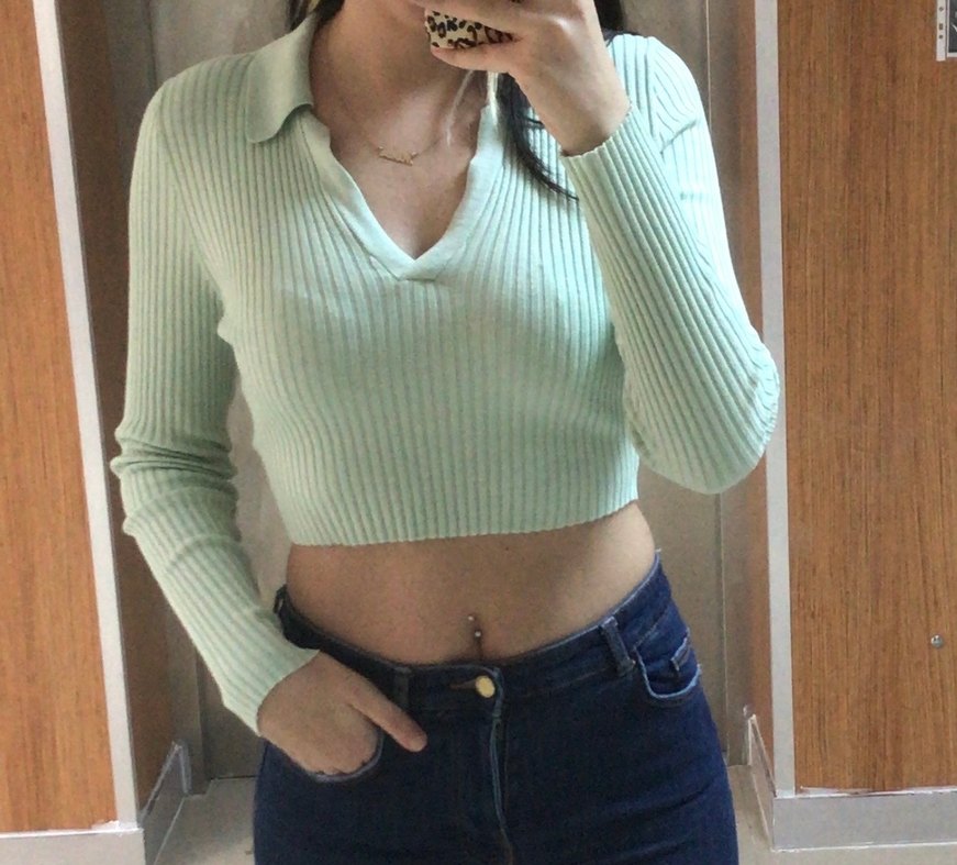 V Yaka H&M Triko Kadın Kazak - Görsel 2