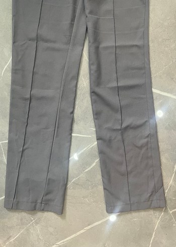 Gri Pilili Kadın Kumaş Pantolon - Görsel 4