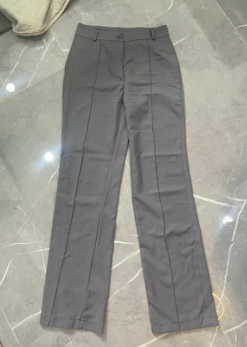 Gri Pilili Kadın Kumaş Pantolon - Görsel 2