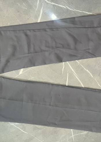 Gri Pilili Kadın Kumaş Pantolon - Görsel 7