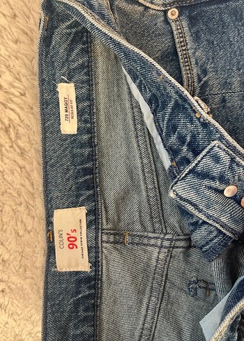 Kadın Mavi Denim Yırtmaçlı Jean - Görsel 3