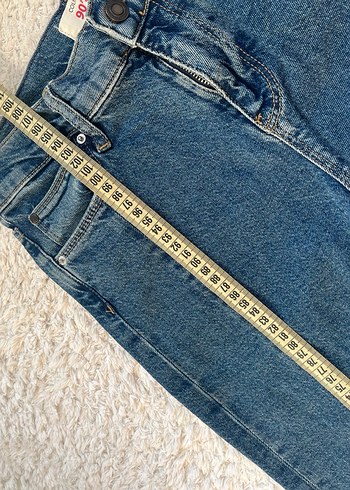 Kadın Mavi Denim Yırtmaçlı Jean - Görsel 8