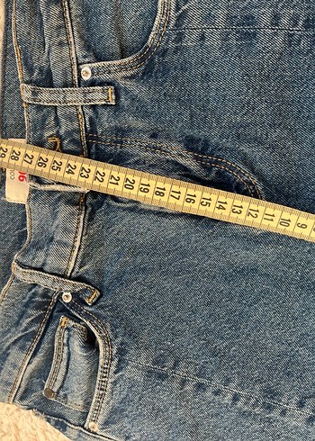 Kadın Mavi Denim Yırtmaçlı Jean - Görsel 7