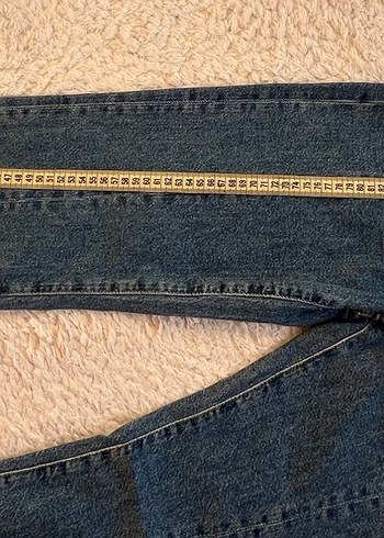 Kadın Mavi Denim Yırtmaçlı Jean - Görsel 9