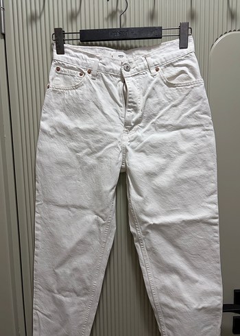 Mango Beyaz Mom Jean - Görsel 7