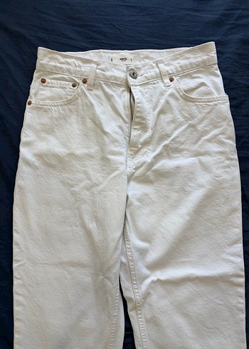 Mango Beyaz Mom Jean - Görsel 2