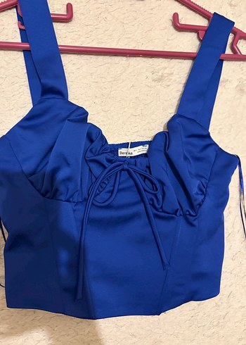 Parlak Mavi Bershka Korse - Görsel 2