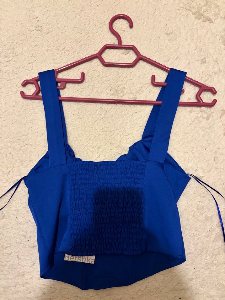 Parlak Mavi Bershka Korse - Görsel 4