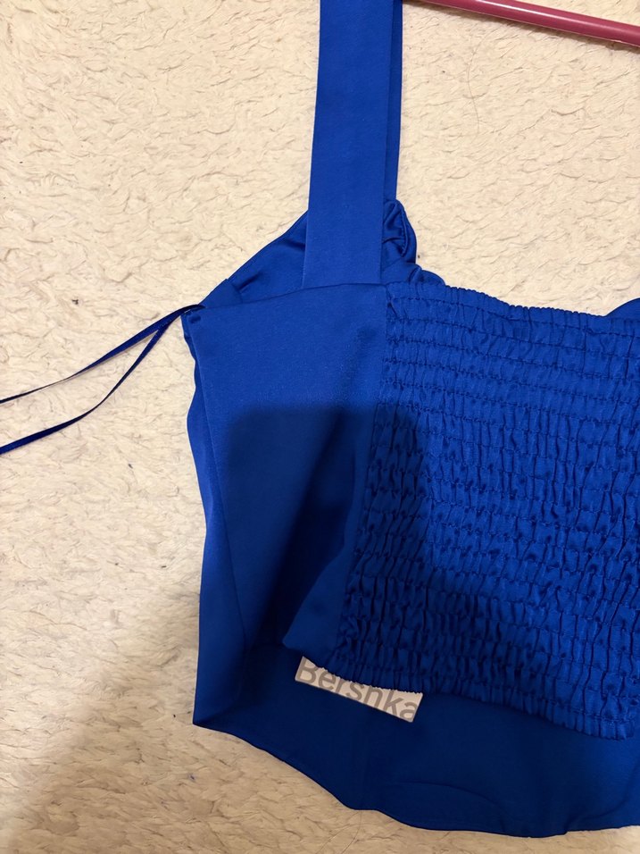 Parlak Mavi Bershka Korse - Görsel 5