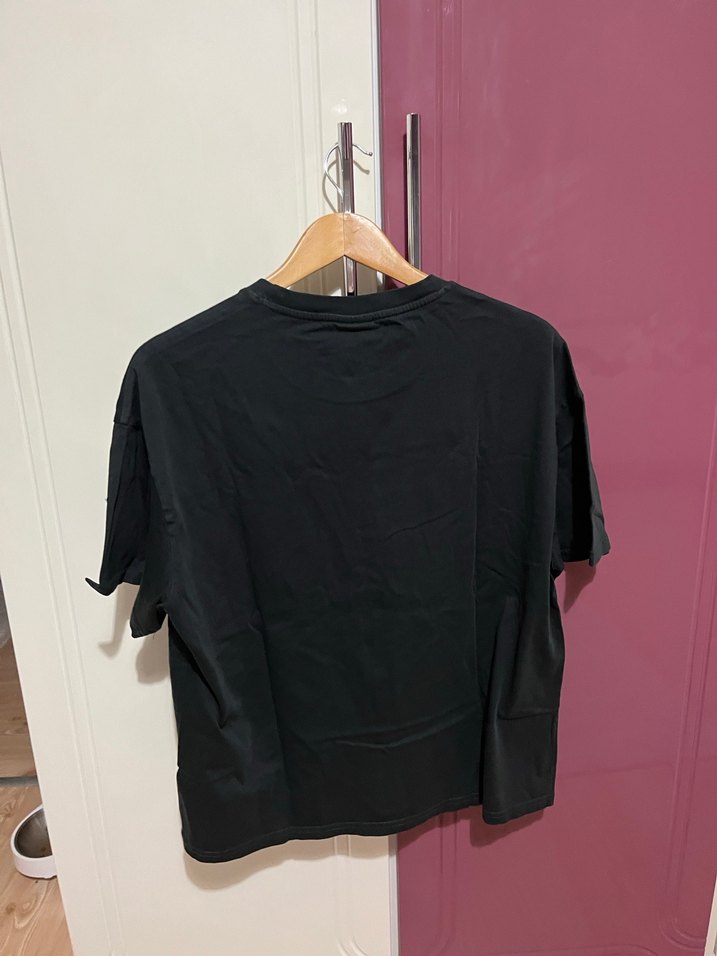 Erkek Siyah Baskılı Kısa Kollu Tişört - Görsel 4