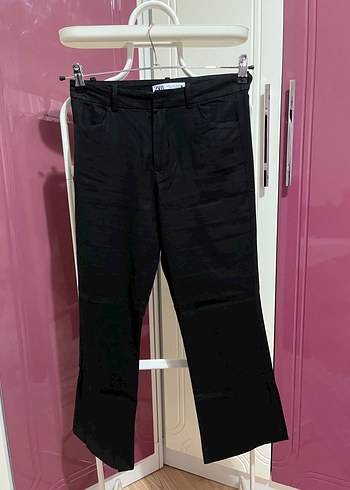 Kadın Siyah Regular Fit Midi Kot Pantolon