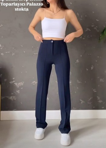 Lacivert Kadın Kumaş Pantolon