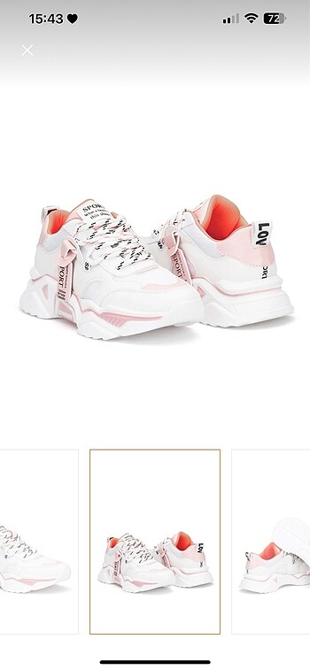Diğer Kadın beyaz pudra sneaker