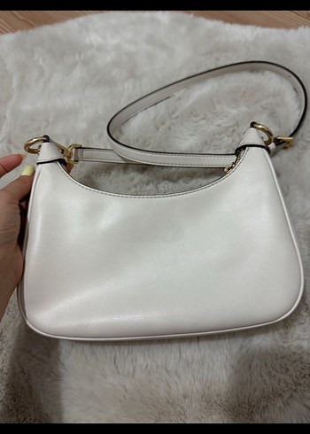 Zincir Detaylı Beyaz Michael Kors Deri Çanta - Görsel 2