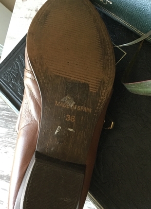 38 Beden kahverengi Renk Vintage deti ayakkabı