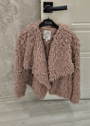 Pembe peluş mont - Görsel 4