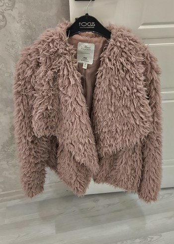 Pembe peluş mont - Görsel 3