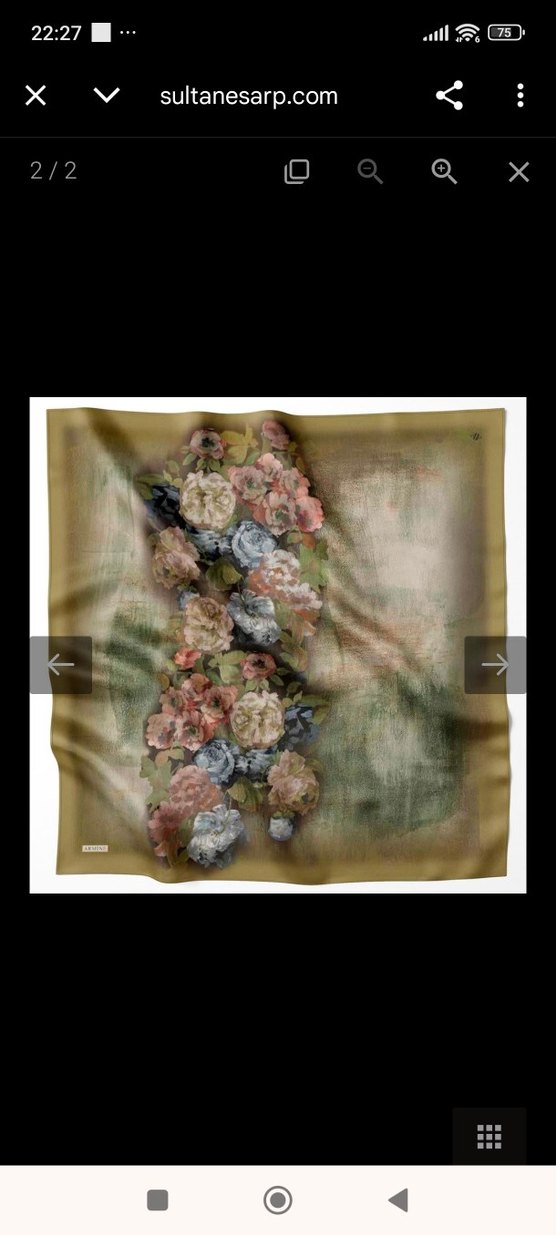 Kadın yağ yeşili İpek  eşarp - Görsel 3