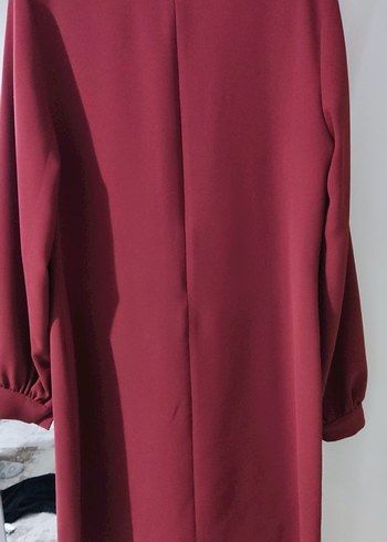 Düğmeli Bordo Uzun Kollu Hamile Tunik - Görsel 6