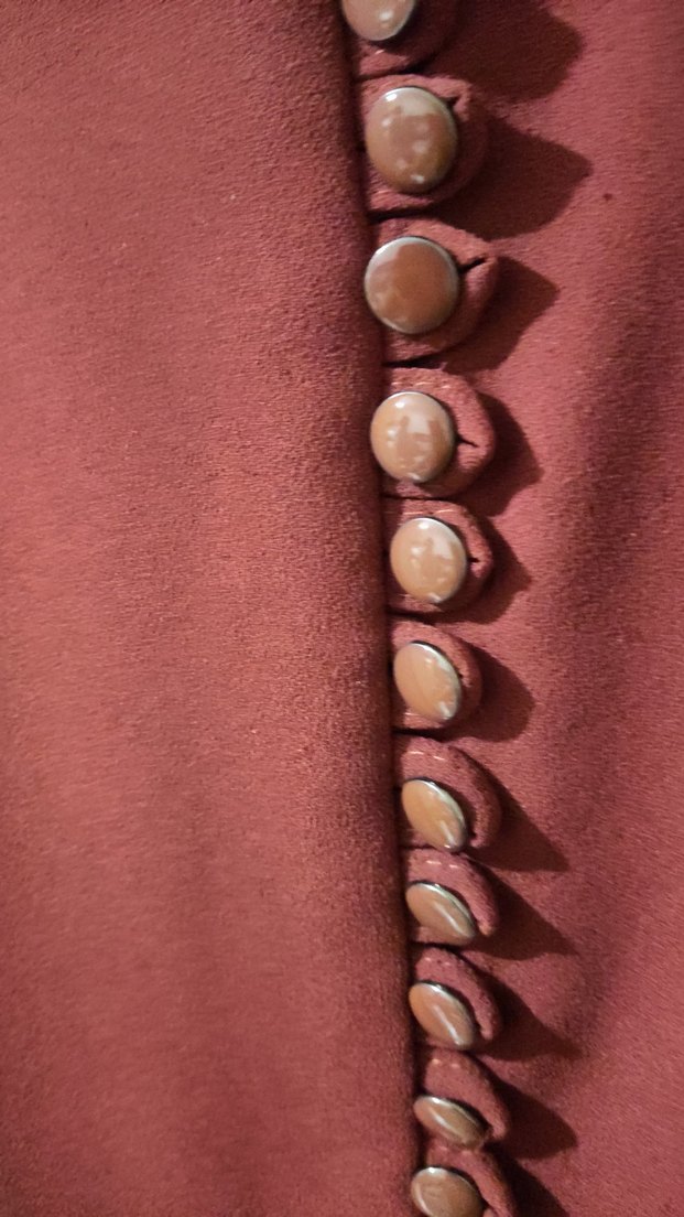 Düğmeli Bordo Uzun Kollu Hamile Tunik - Görsel 3