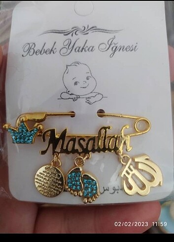 Maşallah yazılı iğne 