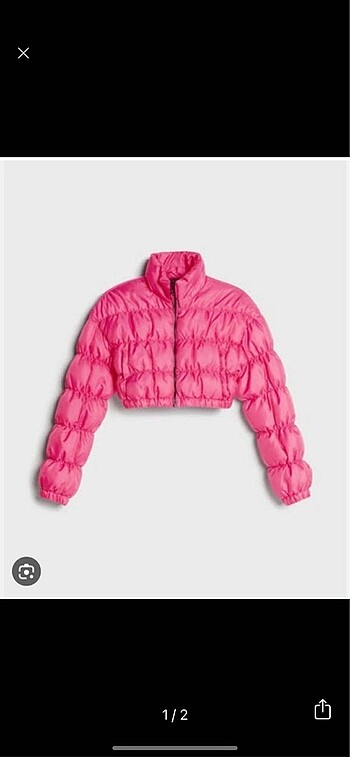 Bershka pembe crop mont