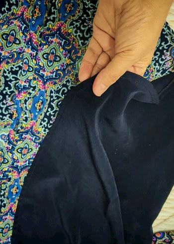 Etnik Desenli Siyah Kadın Uzun Elbise - Görsel 3