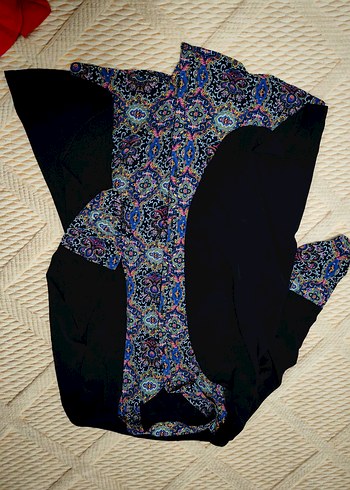 Etnik Desenli Siyah Kadın Uzun Elbise - Görsel 5