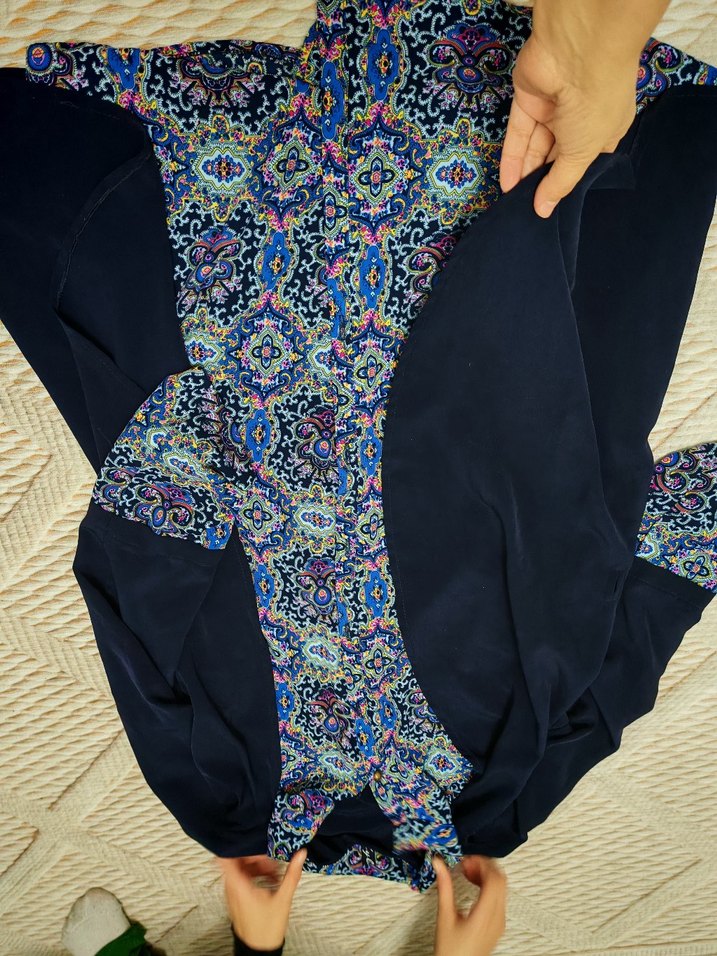 Etnik Desenli Siyah Kadın Uzun Elbise - Görsel 2