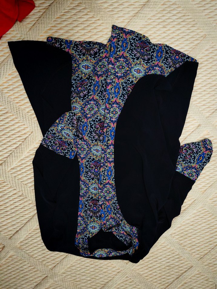 Etnik Desenli Siyah Kadın Uzun Elbise - Görsel 5