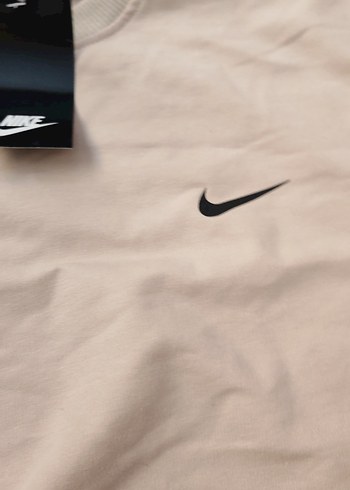 Bej Erkek Sweatshirt, Salaş Kesim, Bisiklet Yaka - Görsel 2