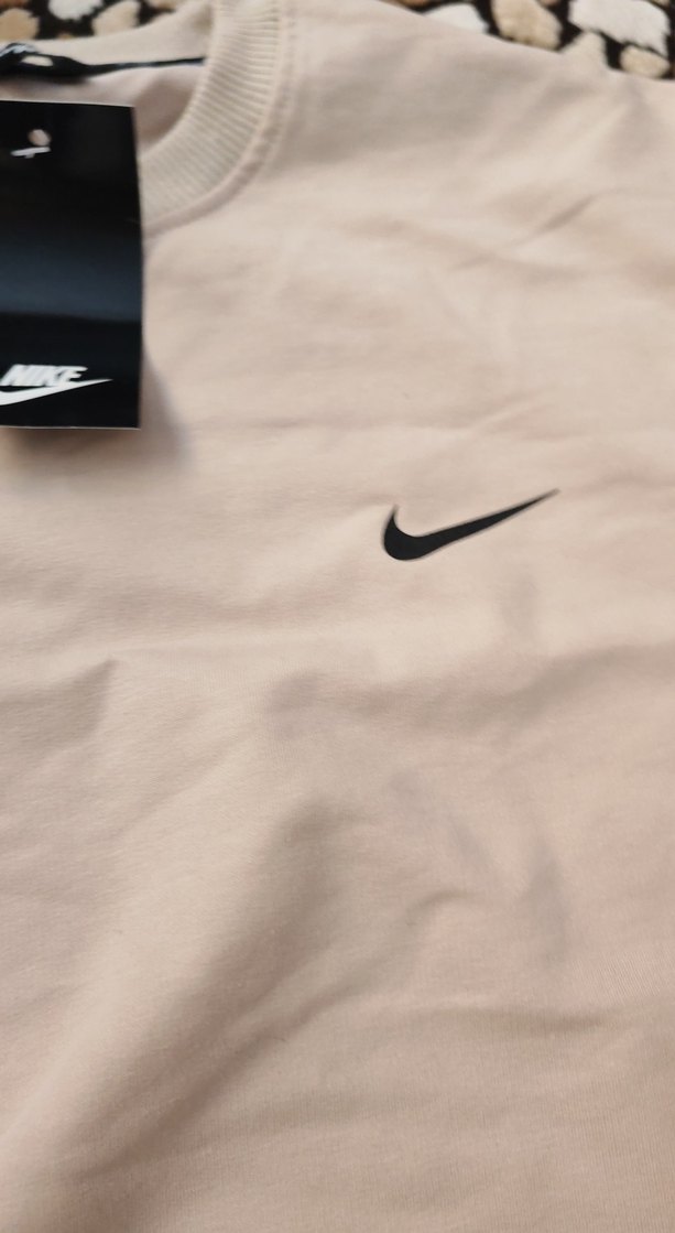 Bej Erkek Sweatshirt, Salaş Kesim, Bisiklet Yaka - Görsel 2