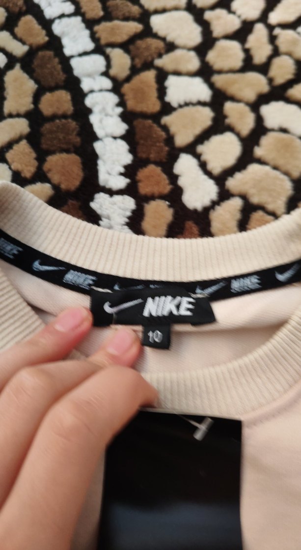 Bej Erkek Sweatshirt, Salaş Kesim, Bisiklet Yaka - Görsel 4