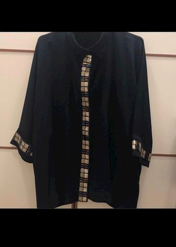 Düğmeli Siyah Denim Tunika - Görsel 2