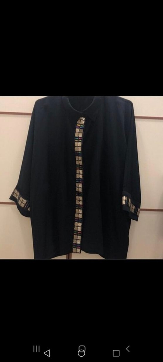 Düğmeli Siyah Denim Tunika - Görsel 2