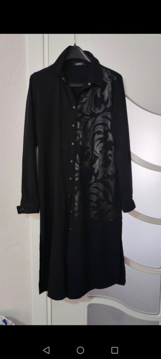 Siyah Baskılı Kot Tunik - Görsel 2