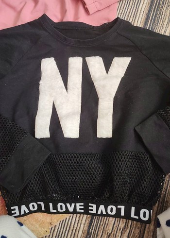 Renkli Baskılı Kız Sweatshirt - Görsel 3