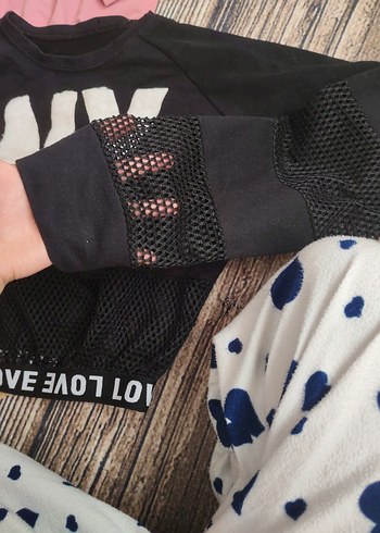 Renkli Baskılı Kız Sweatshirt - Görsel 4