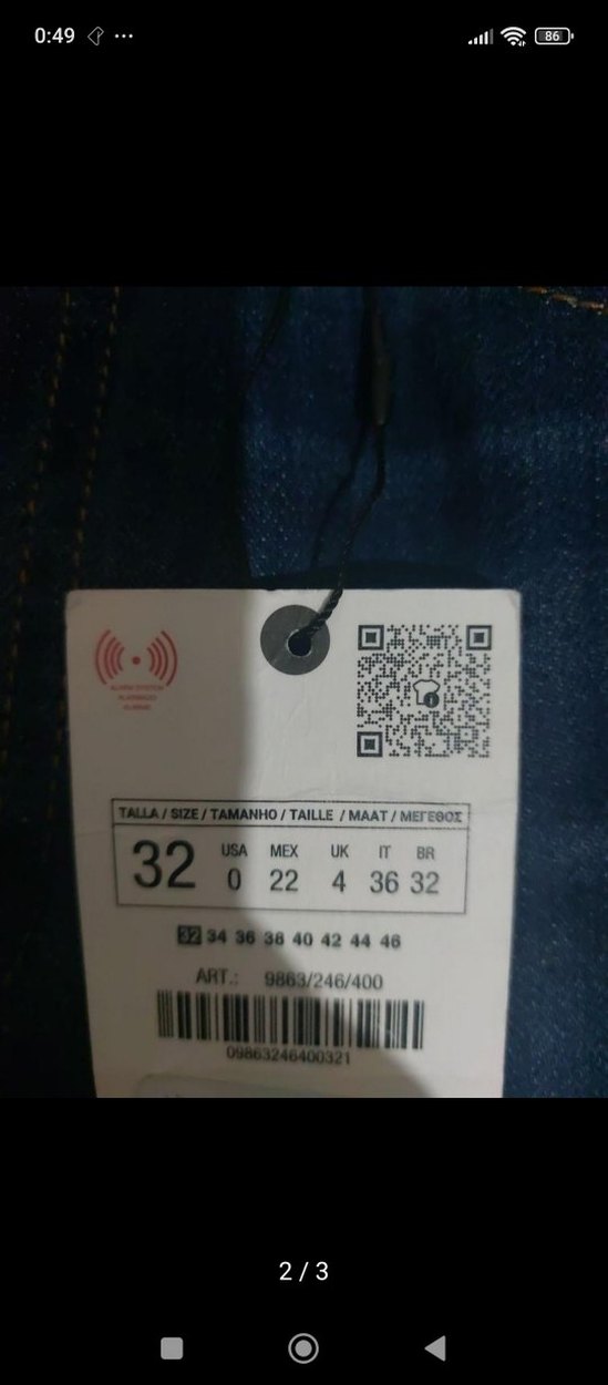 Kadın Mavi Bol Kesim Midi Kot Pantolon - Görsel 3