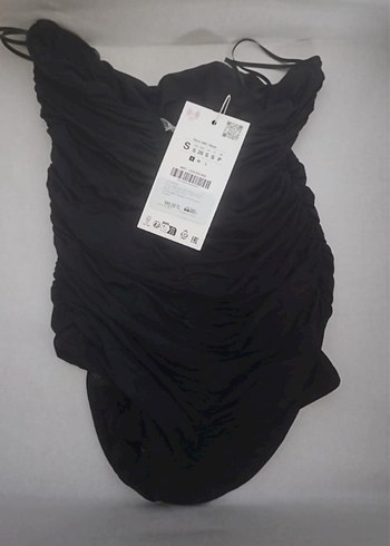 Siyah büzgüllü bluz - Görsel 4