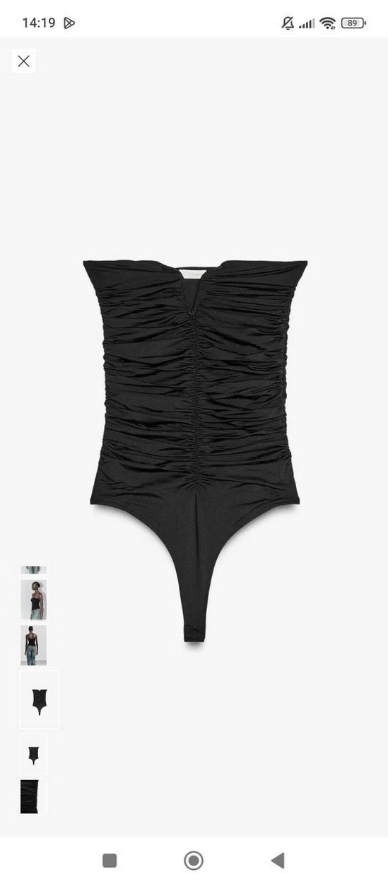 Siyah büzgüllü bluz - Görsel 5